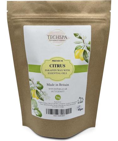 Techspa Citrus Paraffin Wax 1kg for Hand & Foot Therapeutic Treatment - Buy Online on GoSupps.com