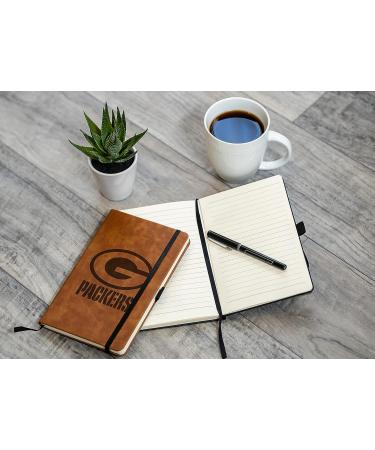 Rico Industries NFL Green Bay Packers Brown Laser Engraved Small Notepad Jounral/Notepad 8.25" x 5.25"- Office Accessory - Buy Online on GoSupps.com