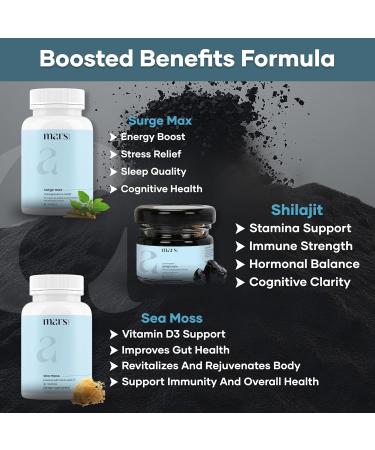 Mars by GHC Performance Plus Combo | Surge Max Caps Pure Himalayan Shilajit Resin Black Seed & Natural Sea Moss Capsules | Supports Energy Stamina & Overall Well-Being | Pack of 1 - Buy Online on GoSupps.com