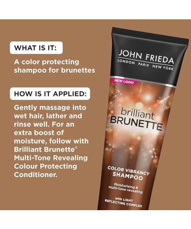 John Frieda Brilliant Brunette Shampoo Multi-Tone Color Protecting Shampoo Helps Unlock Vibrant Color 8.45 Ounce (2 Pack) - Buy Online on GoSupps.com