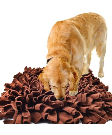 Ieuumler sniffing carpet dog smell training sniffing ceiling feed mat training mat for pet dog cats ie075 (45x45cm brown) 45x45cm brown
