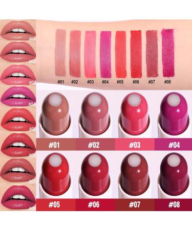 Nude Pink Hydrating Tinted Lip Balm & Velvet Lipstick - Vitamin E Core Lip Shine Buildable Glossy Lip Gloss (#01 - Buy Online on GoSupps.com