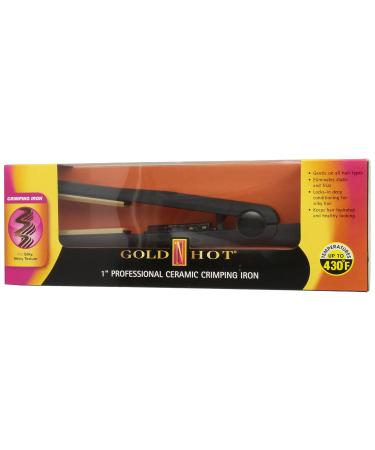 Gold N' Hot GH3010 Professional 1 Inch Ceramic Crimping Iron - Perfect Waves Every Time - Buy Online on GoSupps.com