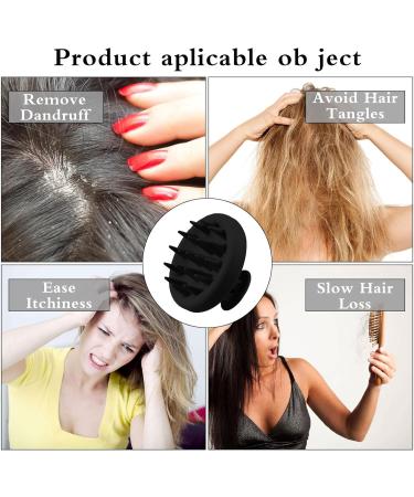 Premium Black Scalp Massage Brush - Silicone Shampoo Brush for Hair Growth Peeling & Relaxation - Perfect for Head Massage - Buy Online on GoSupps.com