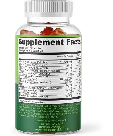 Gummy Kid Multivitamin Gummies - Natural Flavor, 60 Gummies, 30 Day Supply - Buy Online on GoSupps.com