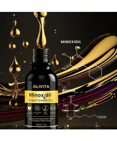 HJZWTS 5% Minoxidil Beard & Hair Growth Serum Kit for Men - Biotin & Caffeine - Thicker Fuller Growth | Unscented | 1.7oz - Buy Online on GoSupps.com