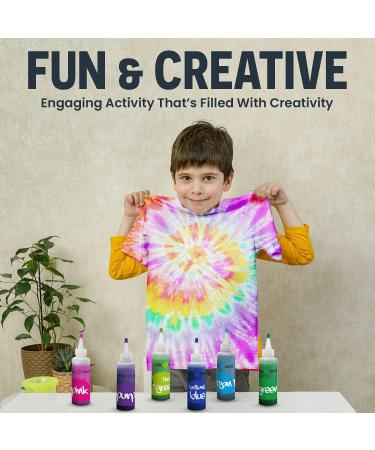Tie Dye Kit with 12 Large Colors for Kids and Adults - Includes 4 T-Shirts - Perfect for Parties and Large Groups - Buy Online on GoSupps.com