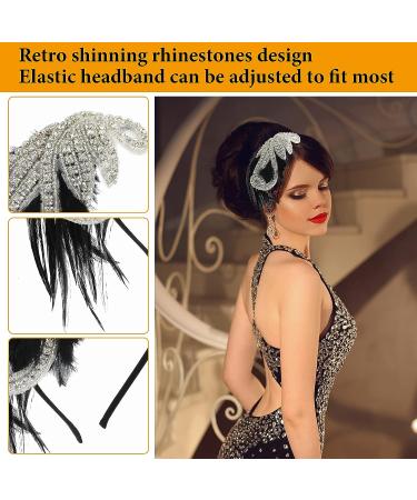 WLLHYF 1920s Flapper Headband - Vintage Rhinestone Hairband for Women & Girls (Silver) - Buy Online on GoSupps.com