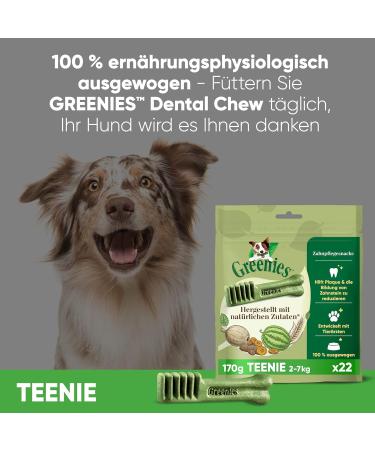 Greenies Dental Treats for Very Small Dogs (2-7 kg) - Original Teen Dental Narcuips - Daily Tooth Cleaning - 3-Pack (3 x 170g) - Buy Online on GoSupps.com