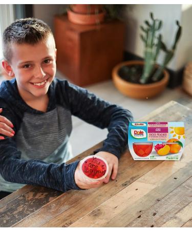 Dole Fruit Bowls Diced Peaches in Strawberry Gel - 4.3oz (36 Cups) | Gluten Free Healthy Snack - Buy Online on GoSupps.com
