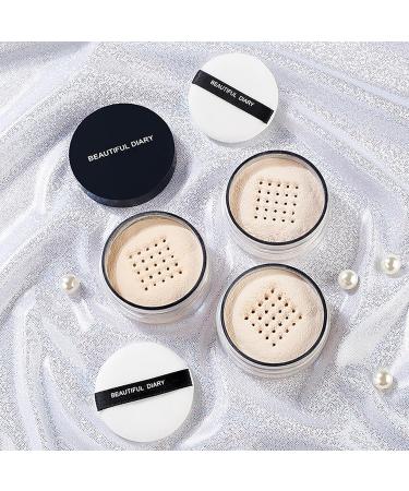 Translucent Loose Setting Powder - Matte & Lightweight Long-lasting Makeup for Oil Control - Waterproof Formula with Powder Puff - Full Coverage Pressed Powder (03) - Buy Online on GoSupps.com