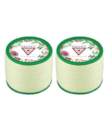 Velvet London Cotton Eyebrow Threading Thread Antiseptic and chemical free Eyebrow Threading Thread for sensitive skin to remove hair from upper lip chin and forehead (2pk)