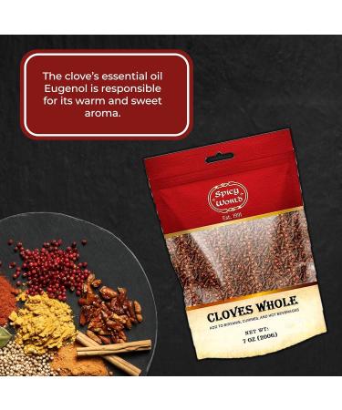 Whole Cloves Bulk 400g Bag (14oz) - Great for Foods Tea Pomander Balls and even Potpourri - by Spicy World - Buy Online on GoSupps.com
