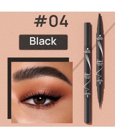 Dual-ended Liquid Eyebrow Pencil with 4 Fork Tips Microblading Eyebrow Pencil for Girls - Buy Online on GoSupps.com