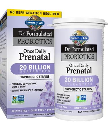 Garden of Life Dr. Formulated Probiotics Once Daily Prenatal 30 Vegetarian Capsules