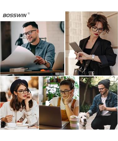 Blue Light Blocking Glasses 5-Pack for Women Men | Anti Eyestrain Computer Glasses Set - Black, Clear, Bean Flower, Pink, Blue - Buy Online on GoSupps.com