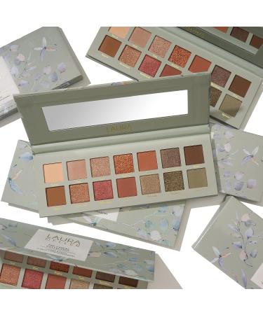 Laura Geller New York Copper & Khaki Eyeshadow Palette - 14 Pigmented Shades | Blendable for Natural Look - Buy Online on GoSupps.com