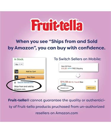 Fruit-tella Soft Gummy Candy - Strawberry and Raspberry Flavors 5 oz (Pack of 12) | Nut Free, No High-Fructose Corn Syrup - Buy Online on GoSupps.com