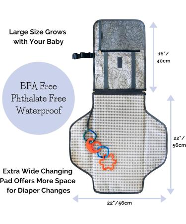 Portable Waterproof Nappy Changing Mat with Clutch | Travel Changing Pad Organizer - BPA Free - Buy Online on GoSupps.com