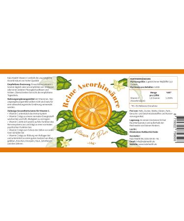 Vitamin C Powder 5kg - Pure Ascorbic Acid 5000 Days Supply - 1000mg High Dose - Vegan Premium Quality with Measuring Spoon - Best for Immune Support - Buy Online on GoSupps.com