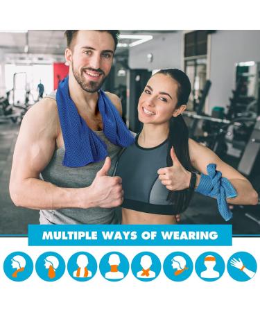 20 Packs Cooling Towel 40 x 12 Inch Ice Towel Microfiber Sports Towel Breathable Chilly Towel with Bag Wet Towel for Neck Men Women Stay Cool Yoga Gym Golf Workout Travel Camping Beach Accessories - Buy Online on GoSupps.com