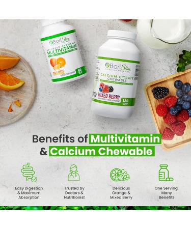 Bari Slim Bariatric Calcium Citrate & Advanced Chewable Multivitamin - Essential Post Bariatric Surgery Supplement - Buy Online on GoSupps.com