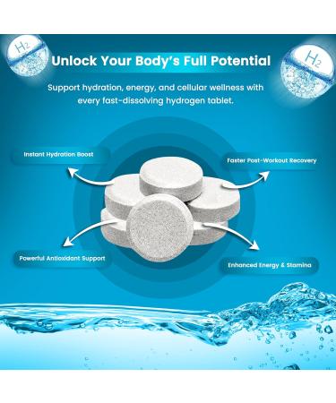 Hydrogen Water Tablets 12 PPM Molecular H Tablets with Magnesium | Antioxidant Support for Energy Cellular Health Recovery & Cognitive Function 60 Count Raspberry 60 Count (Pack of 1) - Buy Online on GoSupps.com
