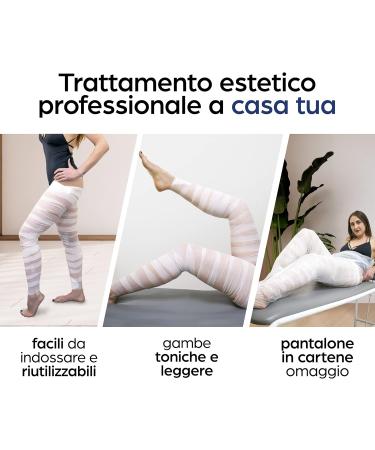Draining bandages legs with cold effect + refill. Slimming firming anti-cellulite bandage 225 ml with Manilkara complex. Pack of 2 bandages + refill + pantolone cartene as a gift - Buy Online on GoSupps.com