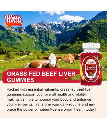 Well&Whole Grass Fed Beef Liver Gummies and Beef Organ Gummies for Women - Buy Online on GoSupps.com