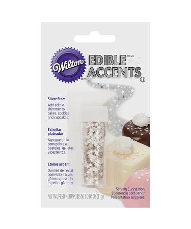 Wilton Edible Glitter Silver Stars 0.4 oz. - Sparkle & Shine with Silver Star Edible Glitter - Buy Online on GoSupps.com