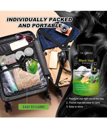 Natural Plant Hair Dye for Grey Hair | Black Bubble Shampoo for Men | Demi-Permanent 6.76 Fl Oz Box of 10 - Buy Online on GoSupps.com