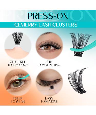 Shop GEMERRY Self Adhesive Eyelashes - Reusable Lash Clusters for Easy DIY Extensions - No Glue Needed 10-16mm Variants - Buy Online on GoSupps.com