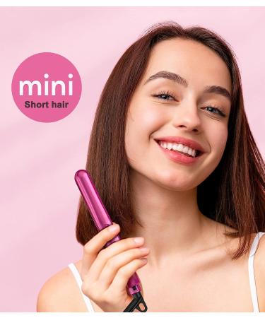 Terviiix Mini Flat Iron for Short Hair/Bangs - 0.5'' Portable Ceramic Straightener in Pink - Buy Online on GoSupps.com