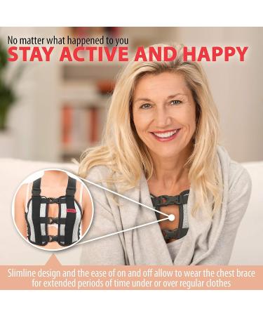 ORTONYX Sternum and Thorax Support Chest Brace - ACHB5255-XXL 2X-Large - Black/Gray (Pack of 1) - Buy Online on GoSupps.com
