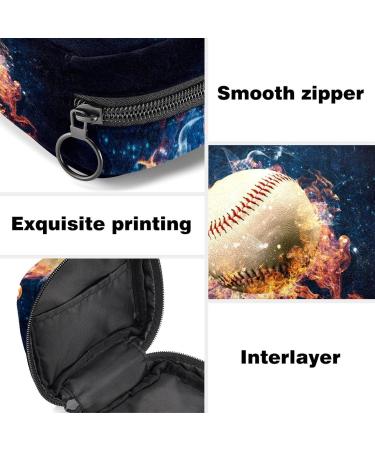 Menstruation Pad Bag with Zipper - Stylish Women's Napkin & Tampon Bag - Fire Pattern Collective Bags for Girls - Buy Online on GoSupps.com
