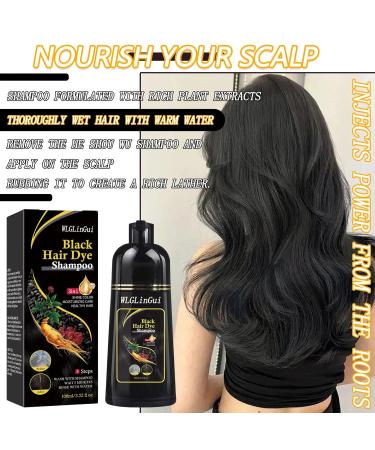 Buy Black Hair Dye Shampoo - 3 in 1 Instant Gray Coverage for Men & Women - Long Lasting Color (100ML) - International Shipping Available - Buy Online on GoSupps.com