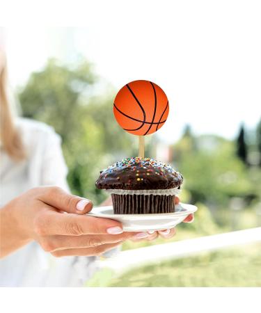 Seyal 50 Pcs Basketball Cupcake Topper for Party Sports Theme Party Cupcake Decorations Basketball cake decorations Basketball Birthday Party Slam Dunk Party March Madness - Buy Online on GoSupps.com