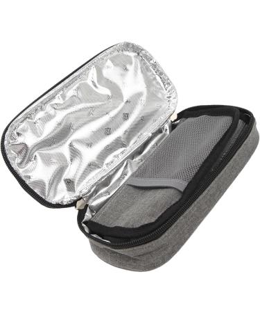 Insulin Cooler Travel Case Portable Aluminum Foil Lining Durable Diabetic Carrying Cooling Bag Grey for Diabetic Supplies - Buy Online on GoSupps.com