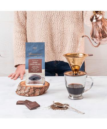Teeccino Dark Chocolate Herbal Coffee - Caffeine Free Prebiotic Dark Roast 10 oz - Buy Online on GoSupps.com