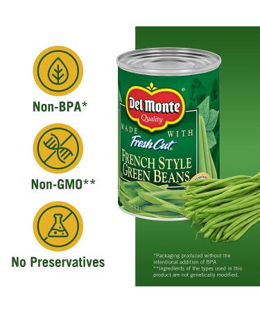 Del Monte French Style Green Beans 14.5oz (Pack of 4) - Canned Fresh Cut Blue Lake Beans - Buy Online on GoSupps.com