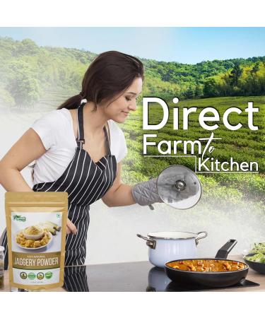 Organic Zing Jaggery Powder | 100% Unadultered Jaggery Powder | Natural and Naturally Grown | Jaggery Powder For Tea | Product of India - 227 gm (8 oz) Pack of 2 227 g (Pack of 2) - Buy Online on GoSupps.com
