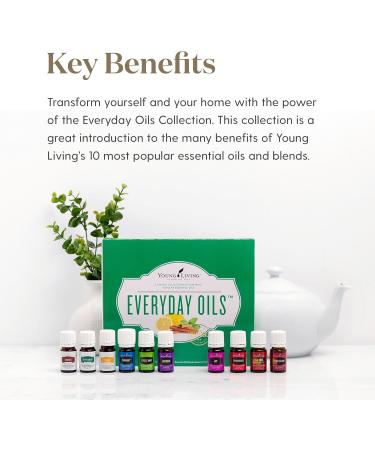 Young Living Everyday Essential Oil Collection - 10 Premium Oils for Skin & Serenity | Lavender Peppermint Lemon & More | 0.17 Fl Oz Each (Pack of 10) - International Shipping Available - Buy Online on GoSupps.com