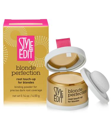 Root Touch Up Powder for Light Blonde Hair by Style Edit | Temporary Hair Color for Dark Roots and Highlights | Root Concealer for Grays  Thinning Hair and Hairline | Mineral Infused Powder | 0.13 oz. Light Blonde 1 Pack
