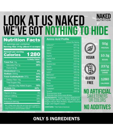 NAKED Soy-Free Protein Bundle: 8LB Chocolate Vegan Mass Creatine - Buy Online on GoSupps.com