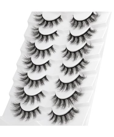 Cat Eye Faux Mink Fluffy 3D Volume Wispy Eyelashes - 7 Pair Pack by Lanflower - Buy Online on GoSupps.com