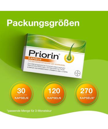 Priorin Capsules for Women's Hair Loss - 30 Capsules | Hormonally Hereditary Hair Growth Solution - International Shipping Available - Buy Online on GoSupps.com