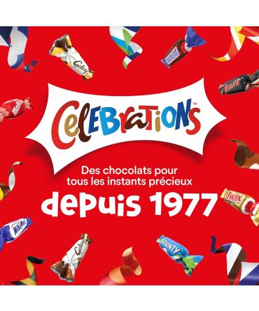 CELEBRATIONS - Bo te Cadeau en M tal - Assortiment de Chocolats au Lait Partager - Coffret No l - Chocolats Offrir - SNICKERS TWIX MARS MALTESERS BOUNTY et autres - 435g 435 g (Lot de 1) - Buy Online on GoSupps.com