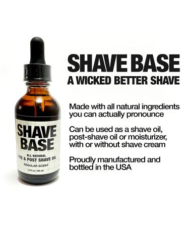 Shave Base Pre and Post Shave Oil 2 oz. - Moisturizing Formula for Smooth Skin - Buy Online on GoSupps.com