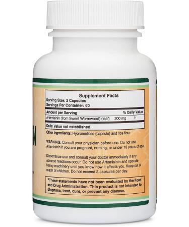 Double Wood Supplements Artemisinin 200 mg - 120 Capsules | Premium Herbal Supplement - Buy Online on GoSupps.com