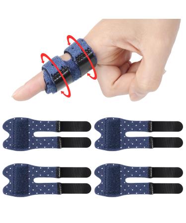 Trigger Thumb Splints Finger Splint for Broken/Straightening/Arthritis Breathable Thumb Brace for Thumb/Middle/Ring/Index/Pinky Finger Blue Short 4pcs Blue 4